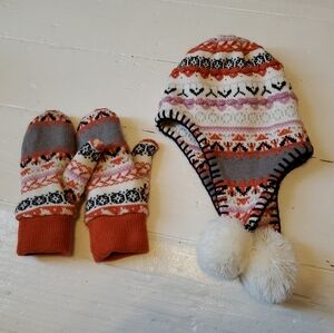 Nathaniel Cole Crowncap Hat + Mittens, Soft & Warm!